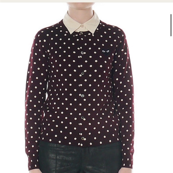 NWT Comme des Garçons PLAYHeart Polka Dot Cardigan